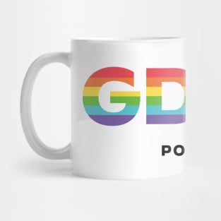 GDTD Rainbow Stripe Monogram Mug